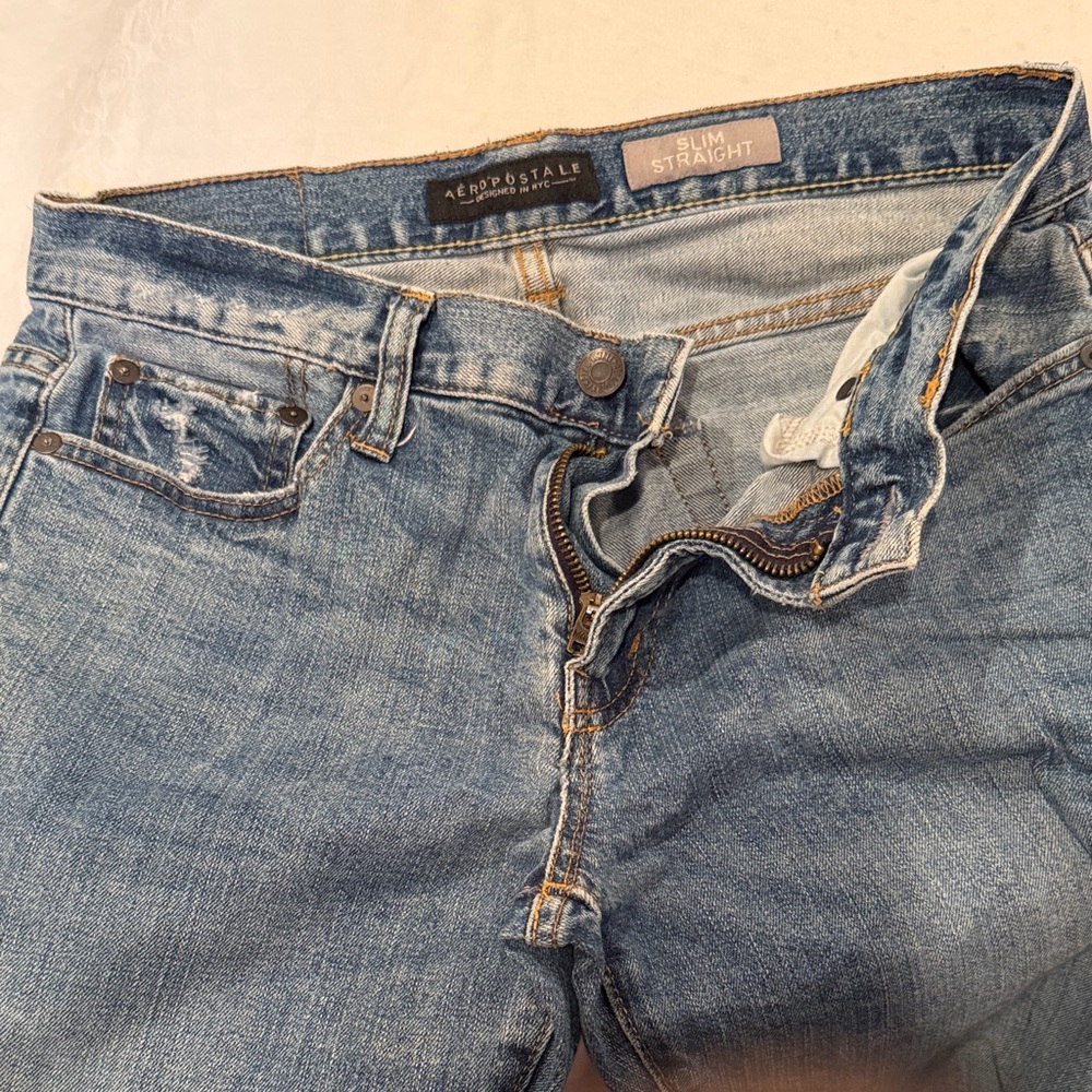 Aeropostale Slim Straight Light Blue Jeans